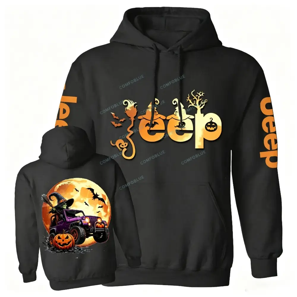 Jp Witches Ride Halloween Jp Truck Jp Casual Hoodie
