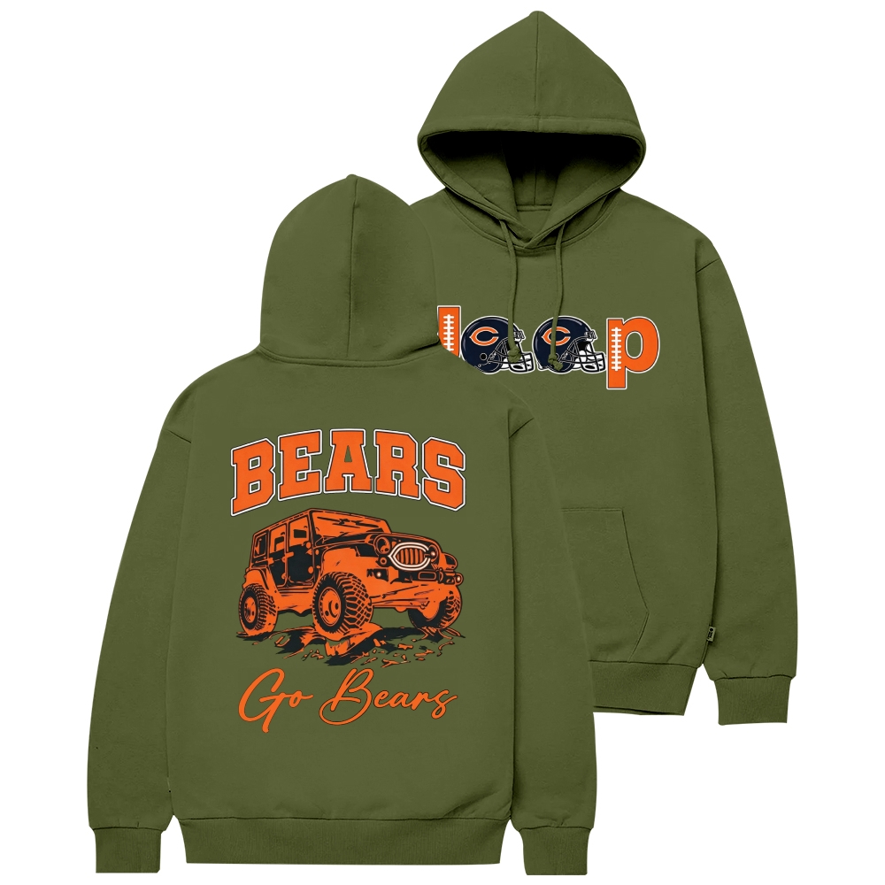 Chicago Bears x Jp go Bears Unisex Casual Hoodie