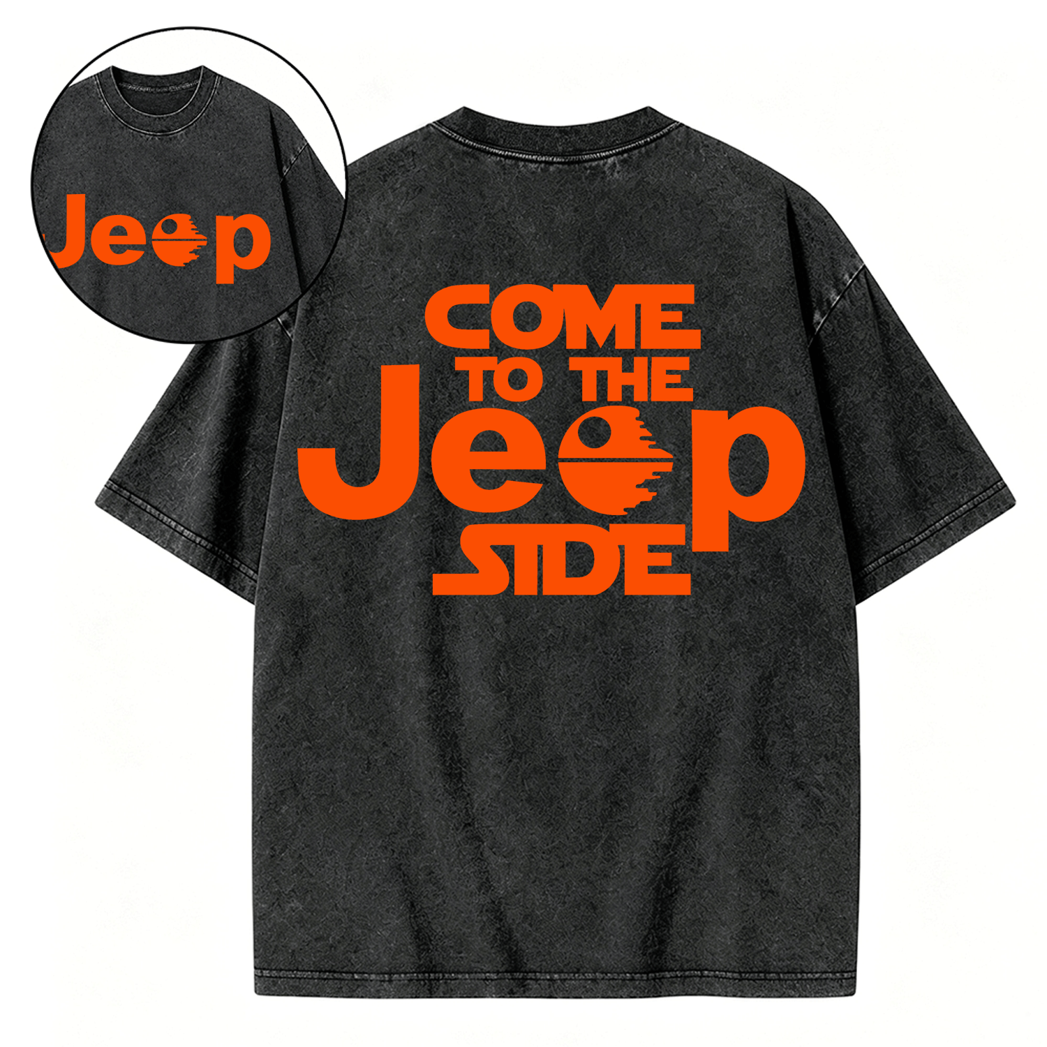 Come to the Jp Side Halloween Orange Washed T-Shirt