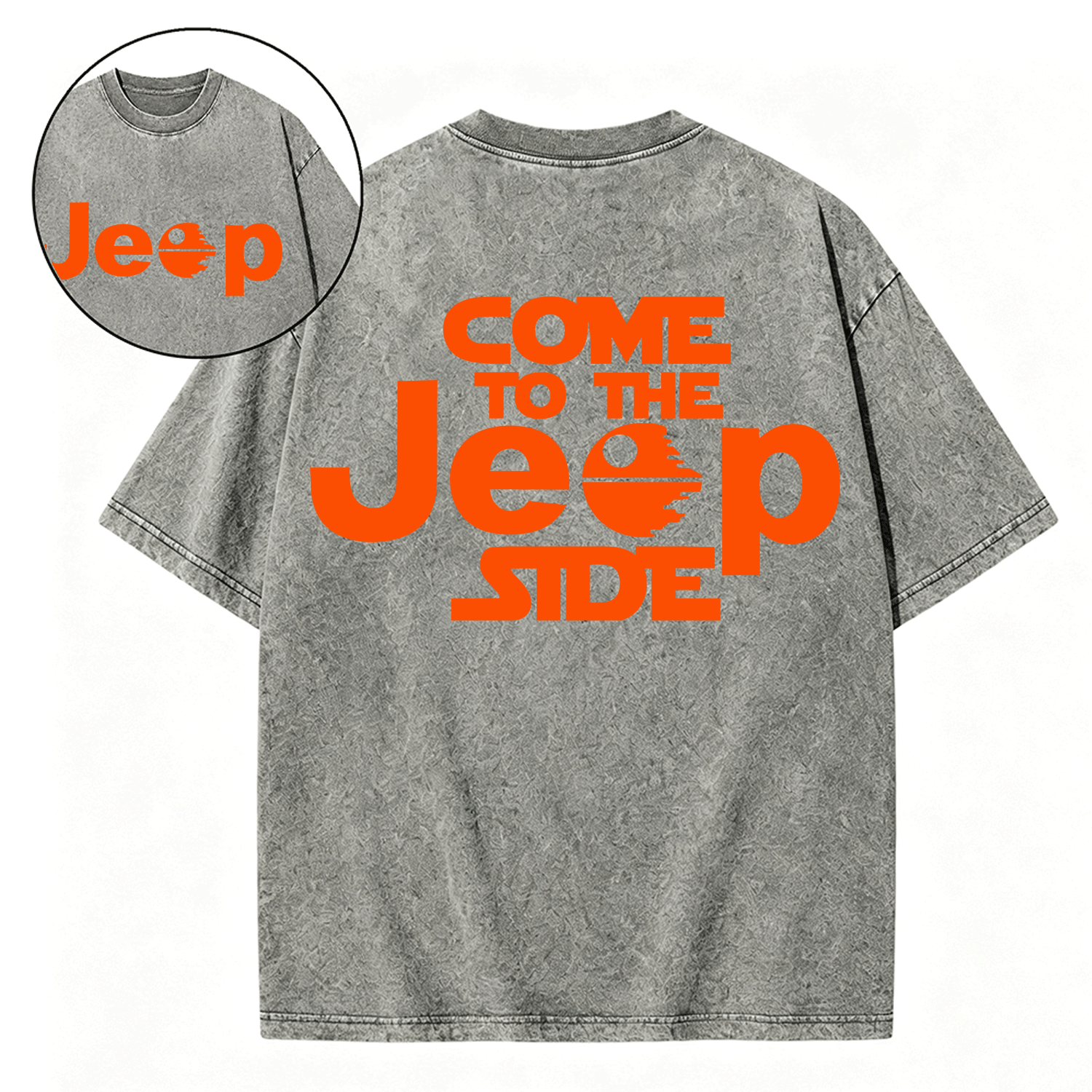 Come to the Jp Side Halloween Orange Washed T-Shirt