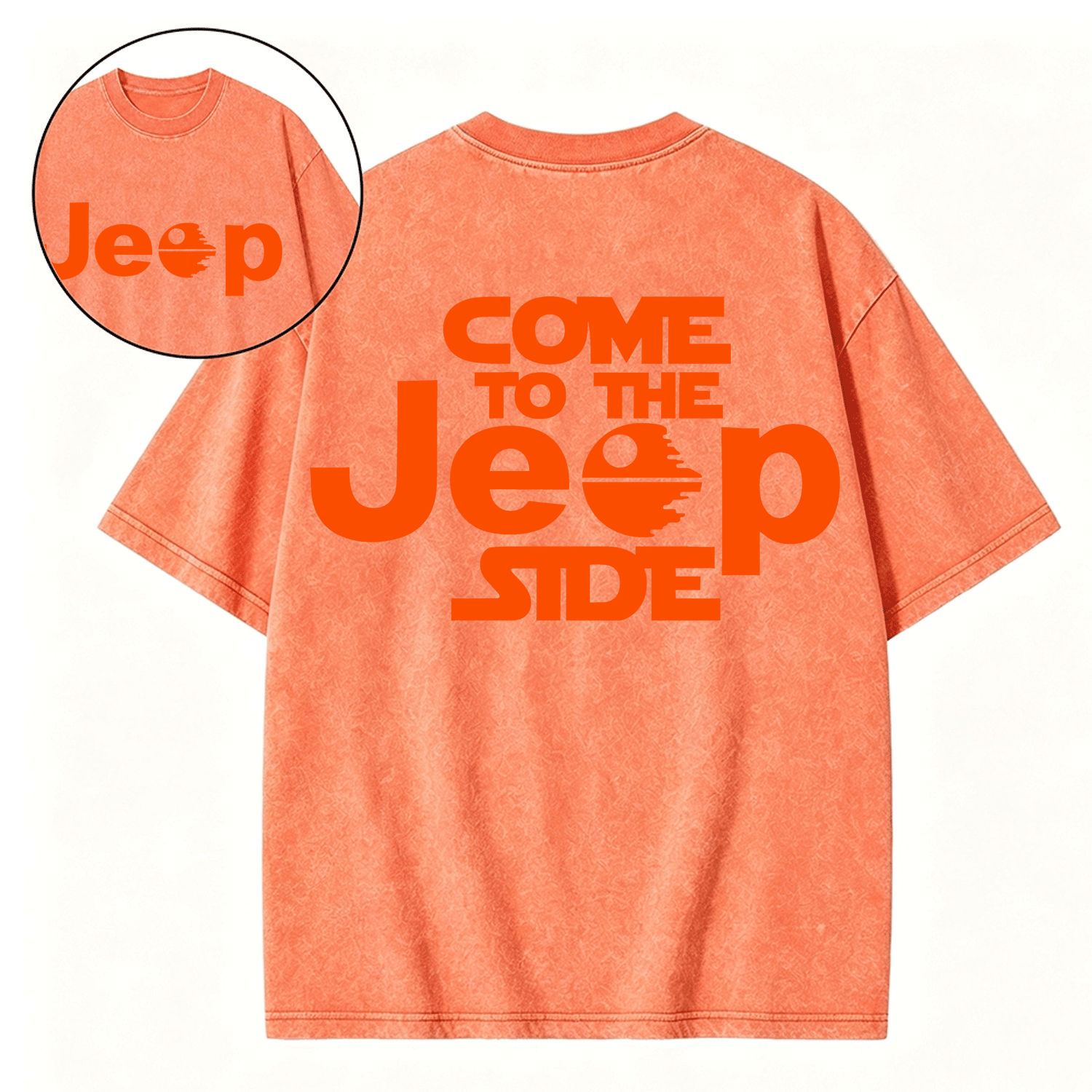 Come to the Jp Side Halloween Orange Washed T-Shirt