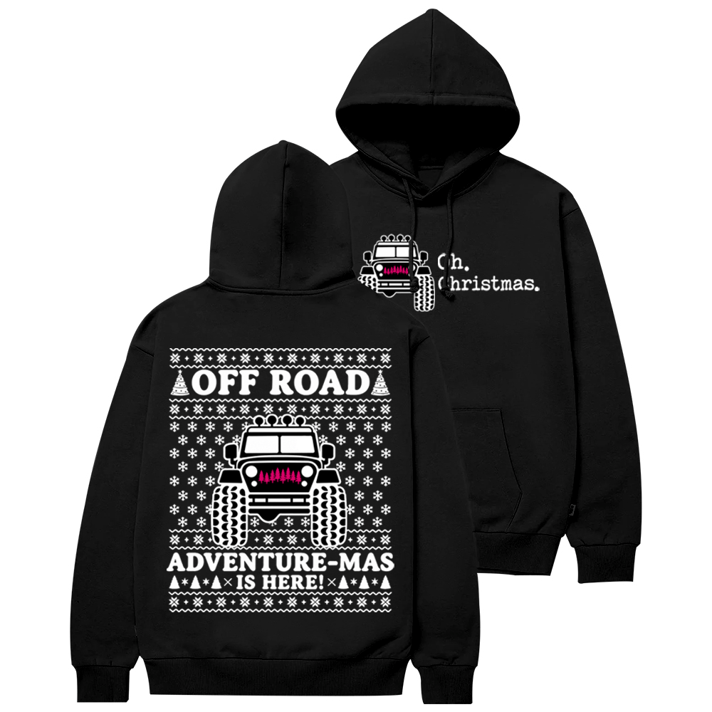 Oh! Off Road Adventure-Mas is Here Christmas Cotton Hoodie