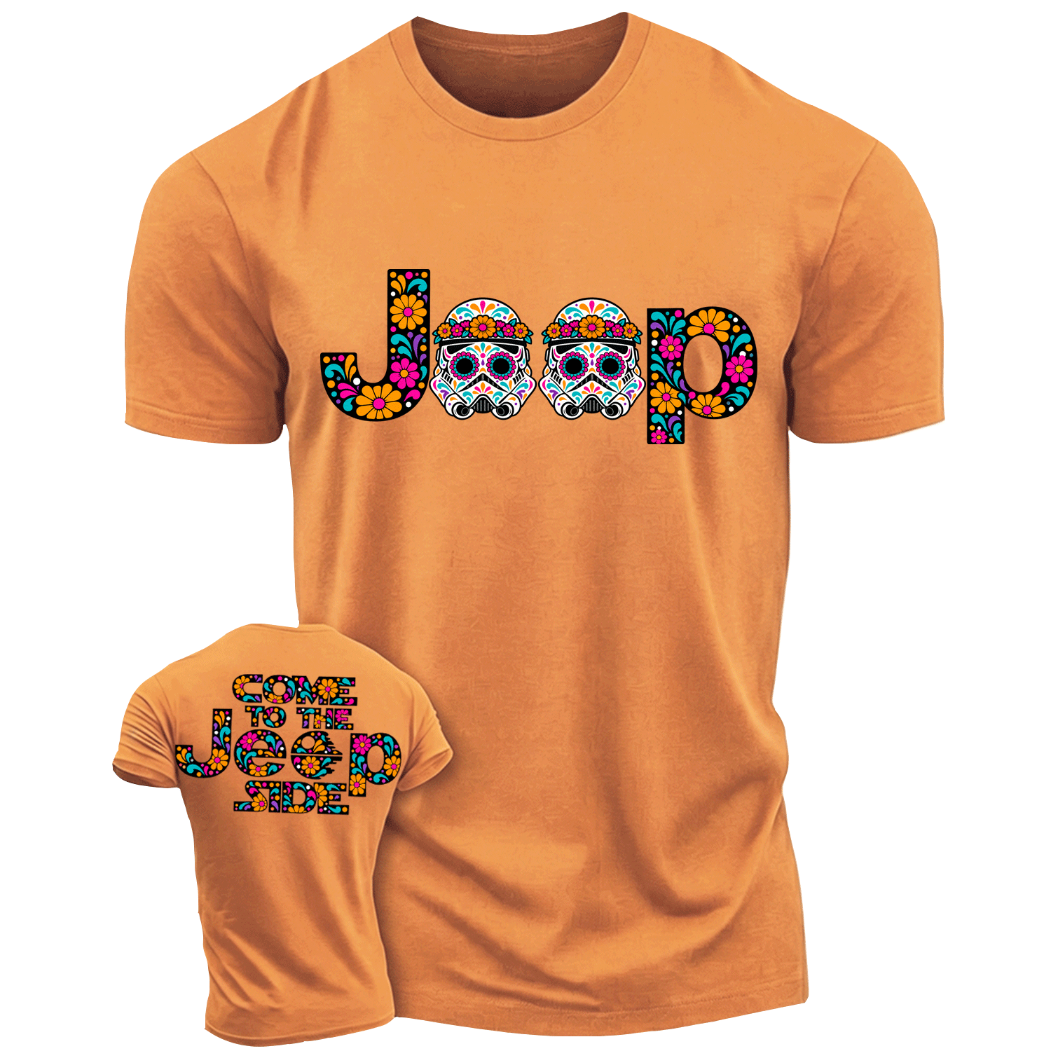 Sugar Skull Come to the Jp Side Dia de los Muertos Cotton T-shirt