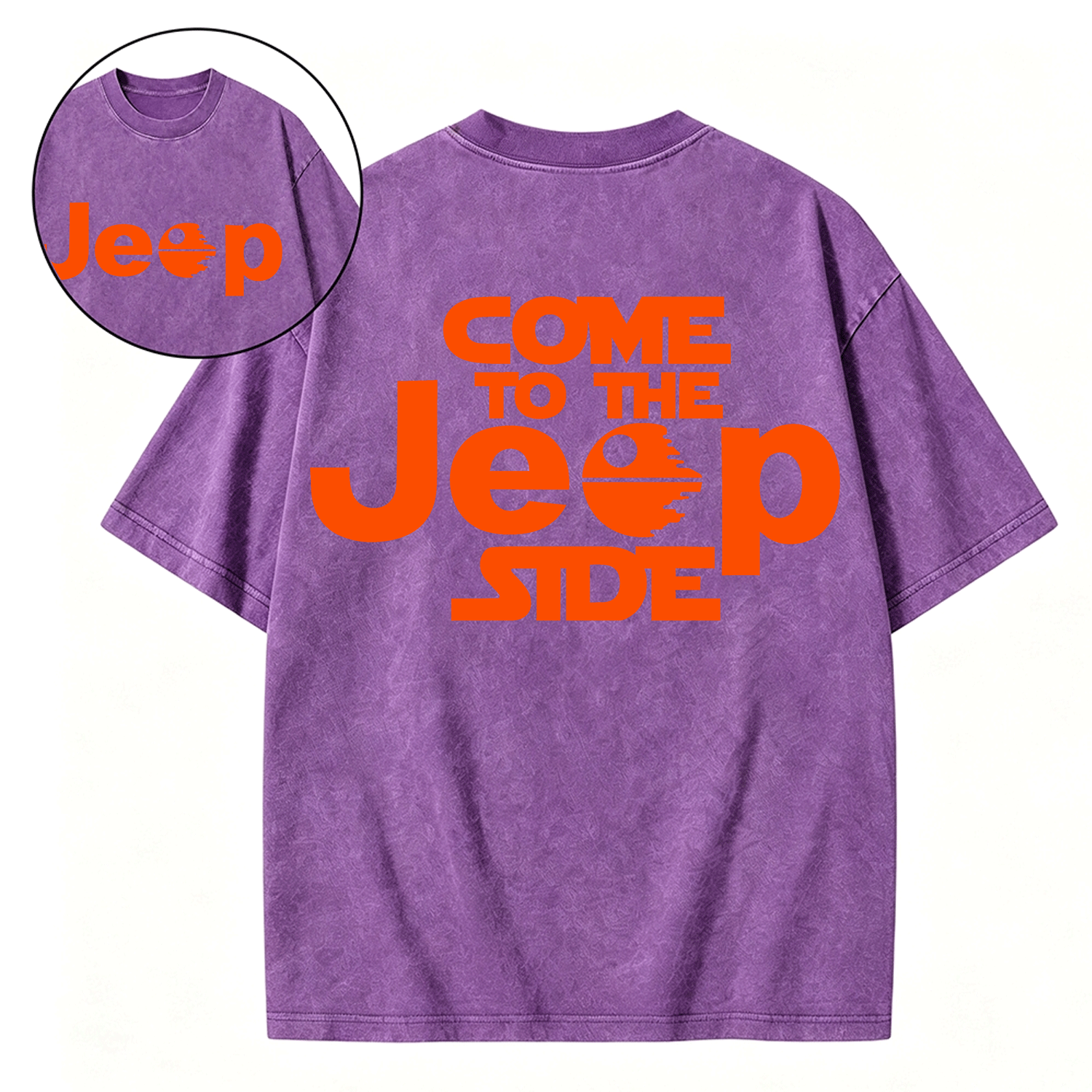 Come to the Jp Side Halloween Orange Washed T-Shirt