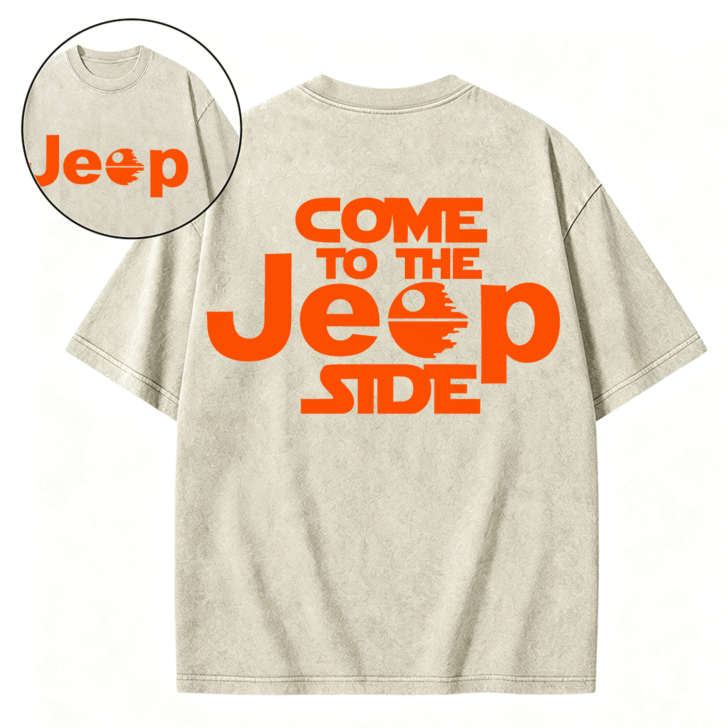 Come to the Jp Side Halloween Orange Washed T-Shirt