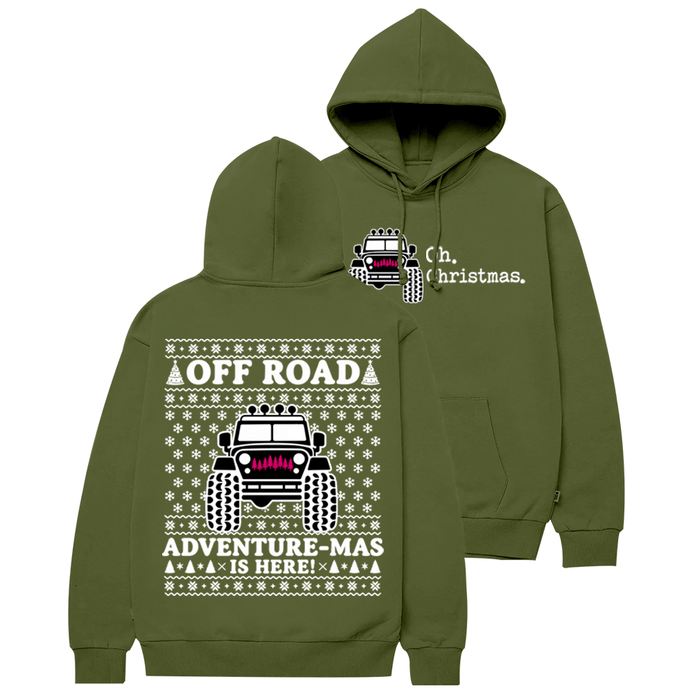 Oh! Off Road Adventure-Mas is Here Christmas Cotton Hoodie