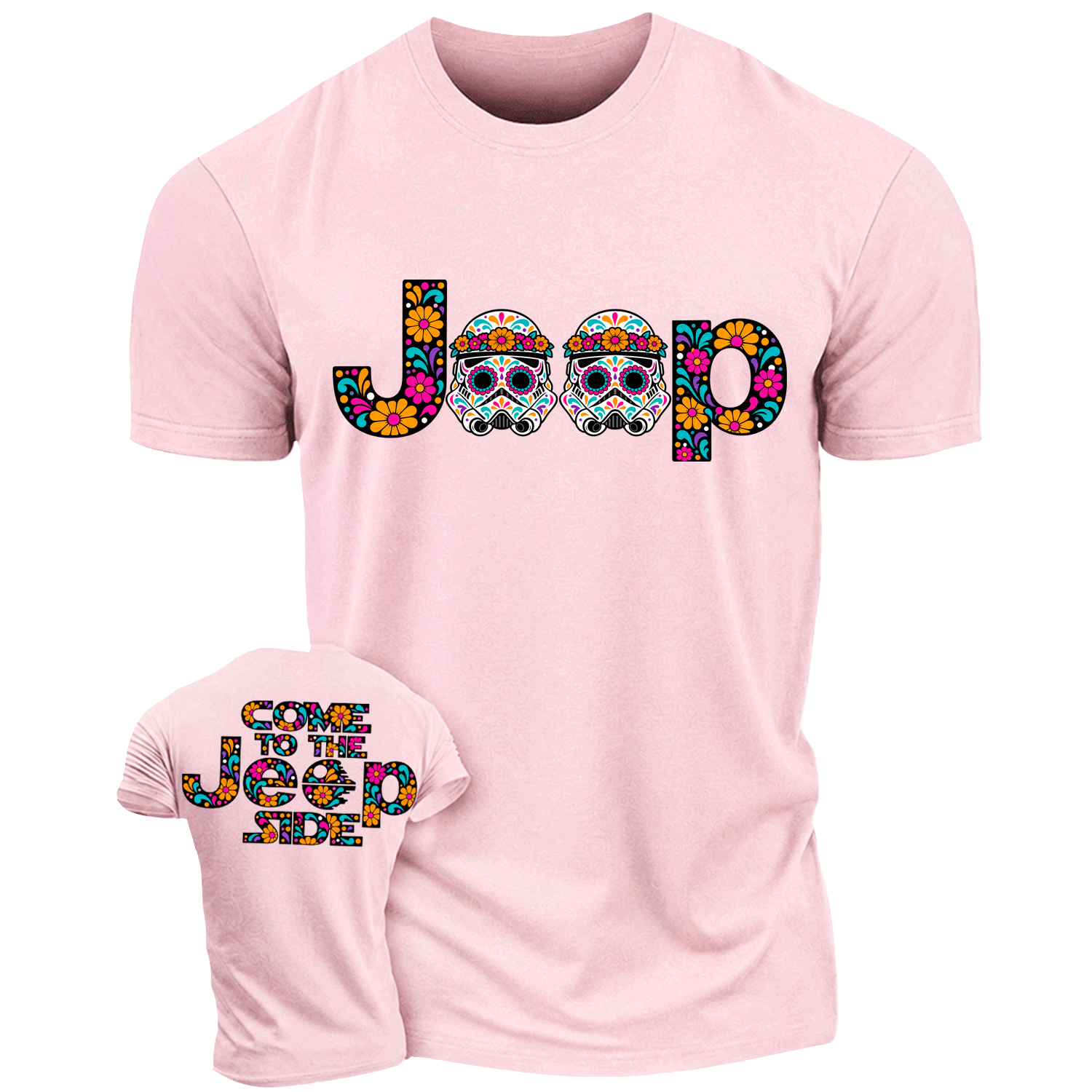 Sugar Skull Come to the Jp Side Dia de los Muertos Cotton T-shirt