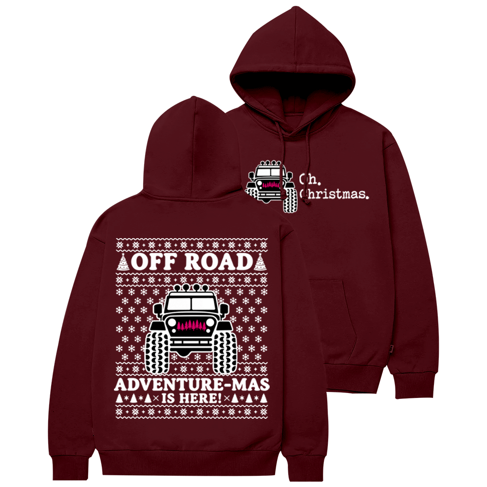 Oh! Off Road Adventure-Mas is Here Christmas Cotton Hoodie