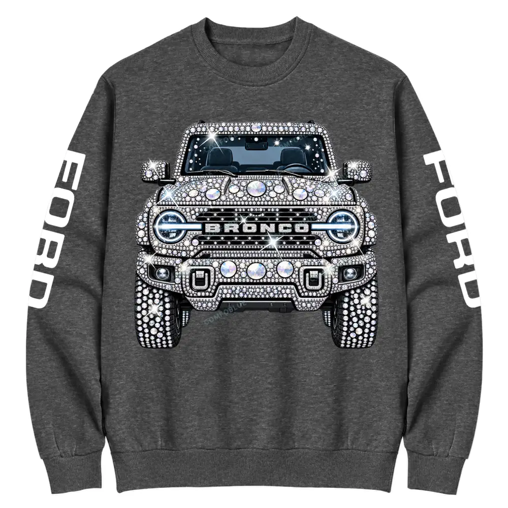 Bling Sparkle Rhinestone F0rd Cotton Sweatshirt