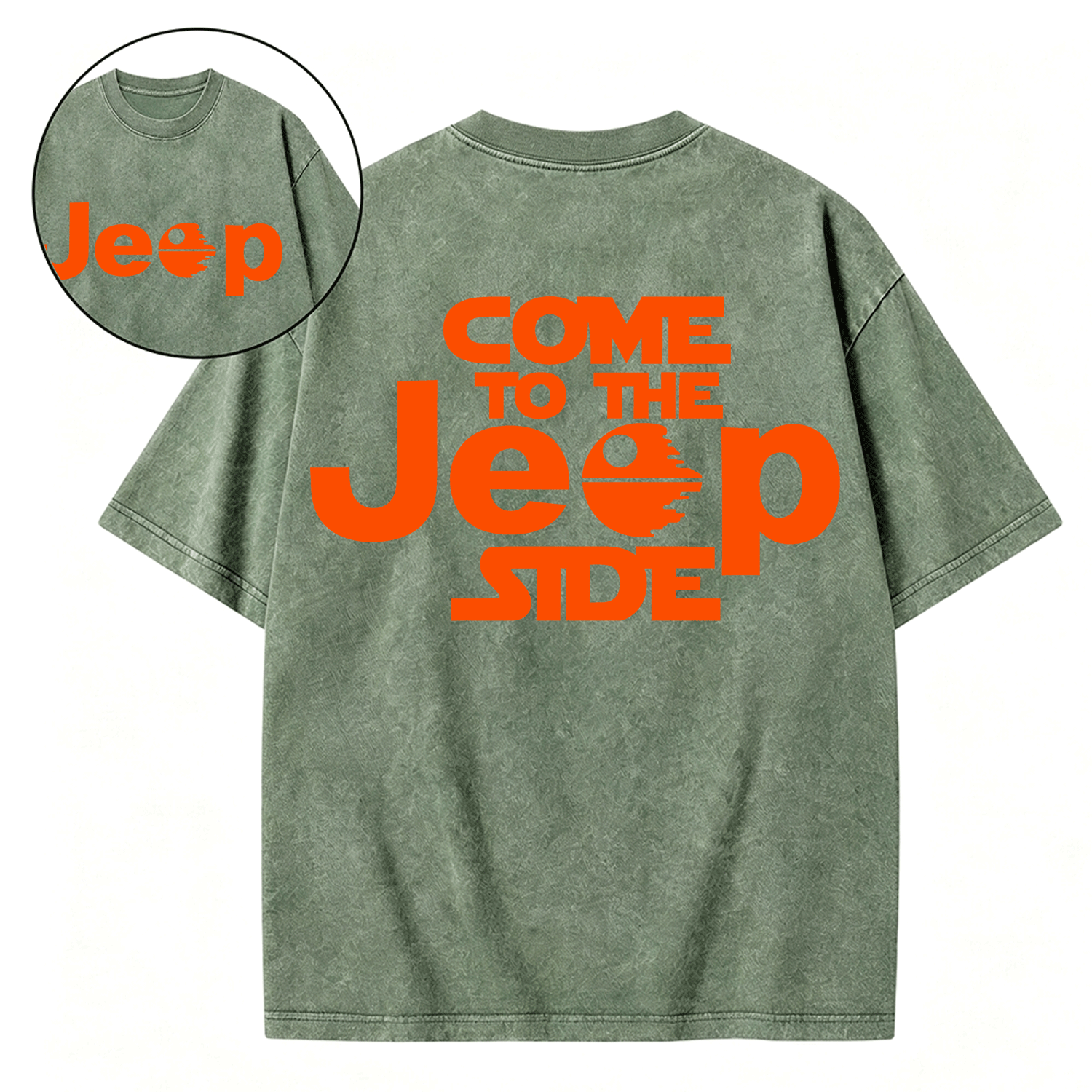 Come to the Jp Side Halloween Orange Washed T-Shirt
