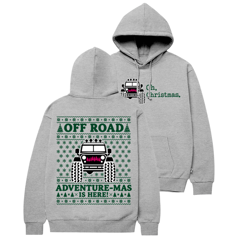 Oh! Off Road Adventure-Mas is Here Christmas Cotton Hoodie