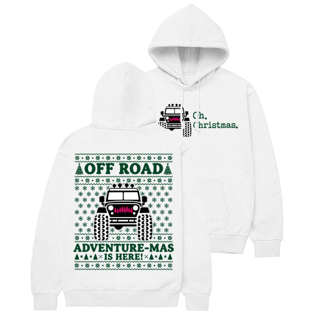 Oh! Off Road Adventure-Mas is Here Christmas Cotton Hoodie