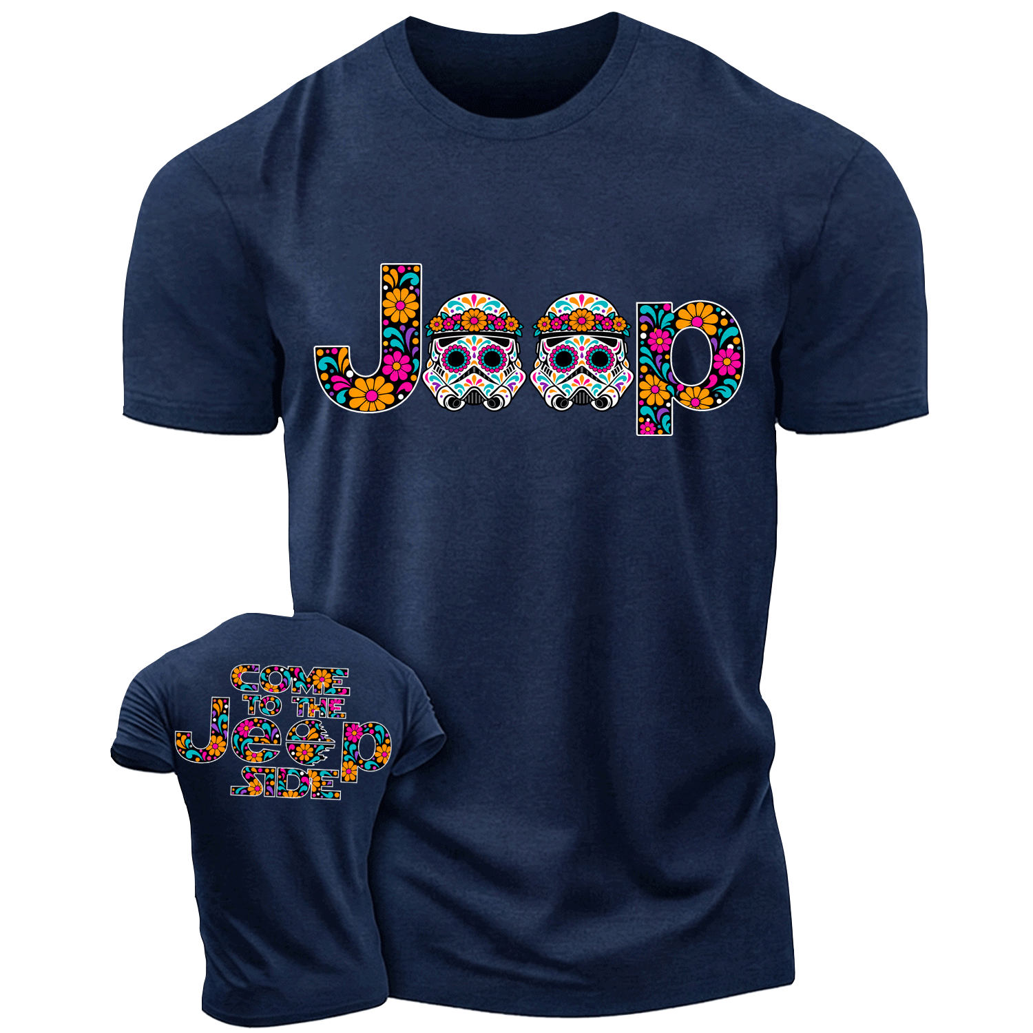 Sugar Skull Come to the Jp Side Dia de los Muertos Cotton T-shirt
