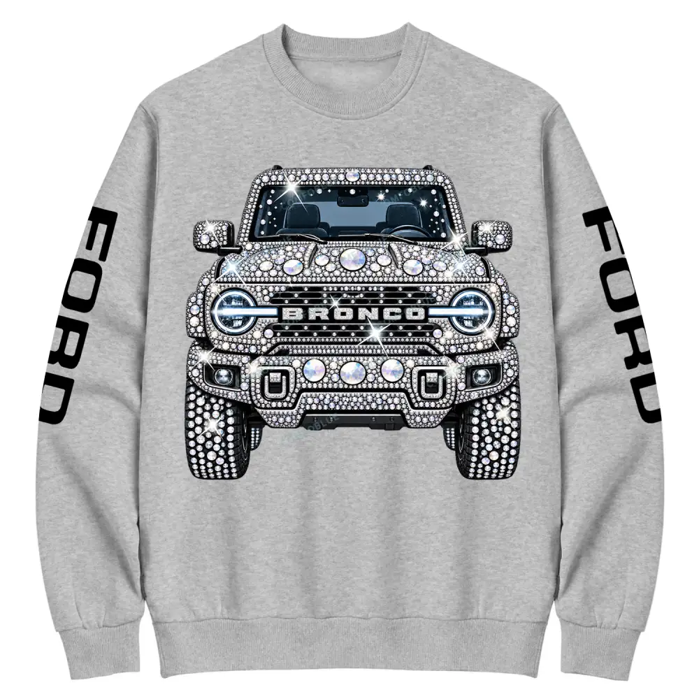 Bling Sparkle Rhinestone F0rd Cotton Sweatshirt