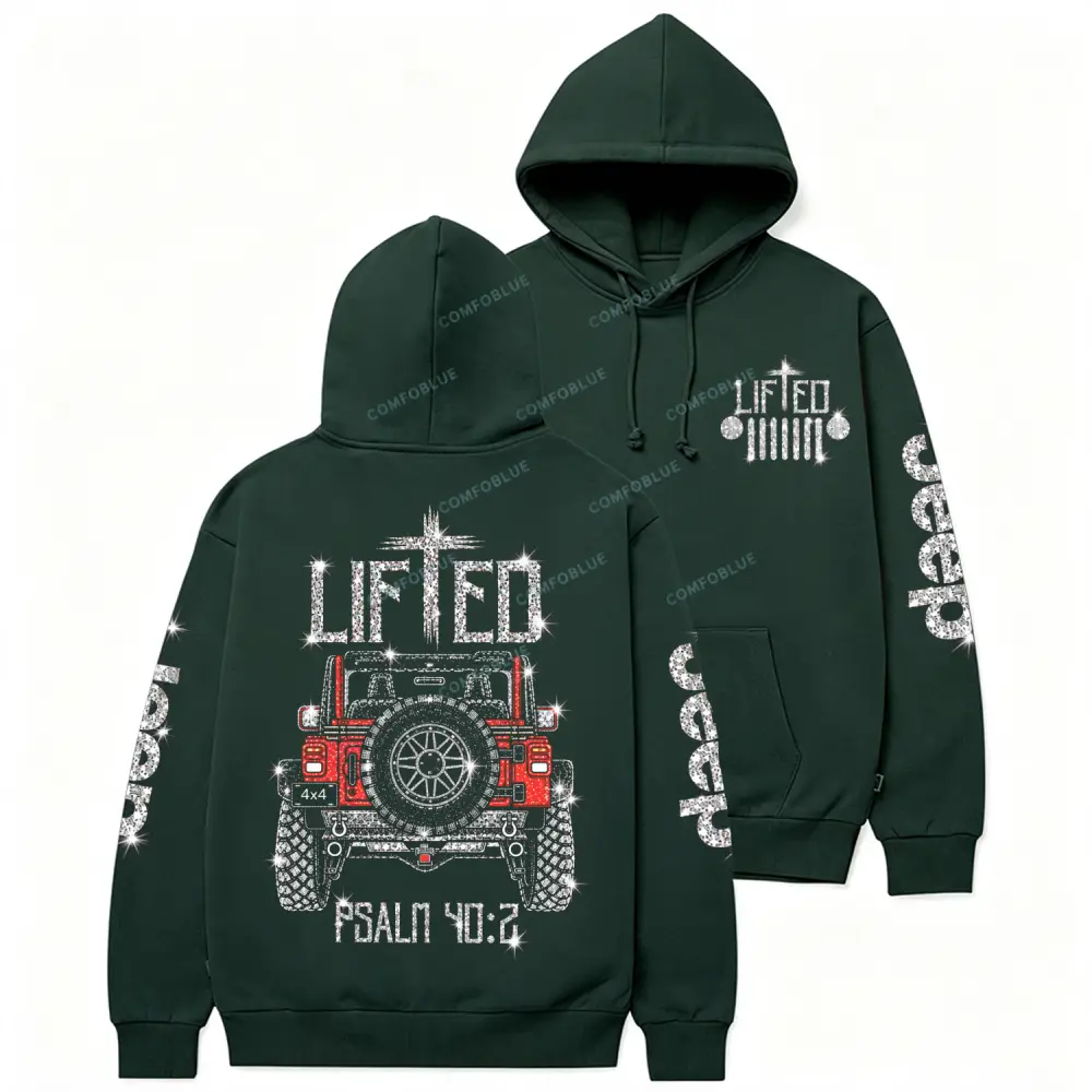 Christian "Lifted" Truck Bling Car Jp Cotton Hoodie