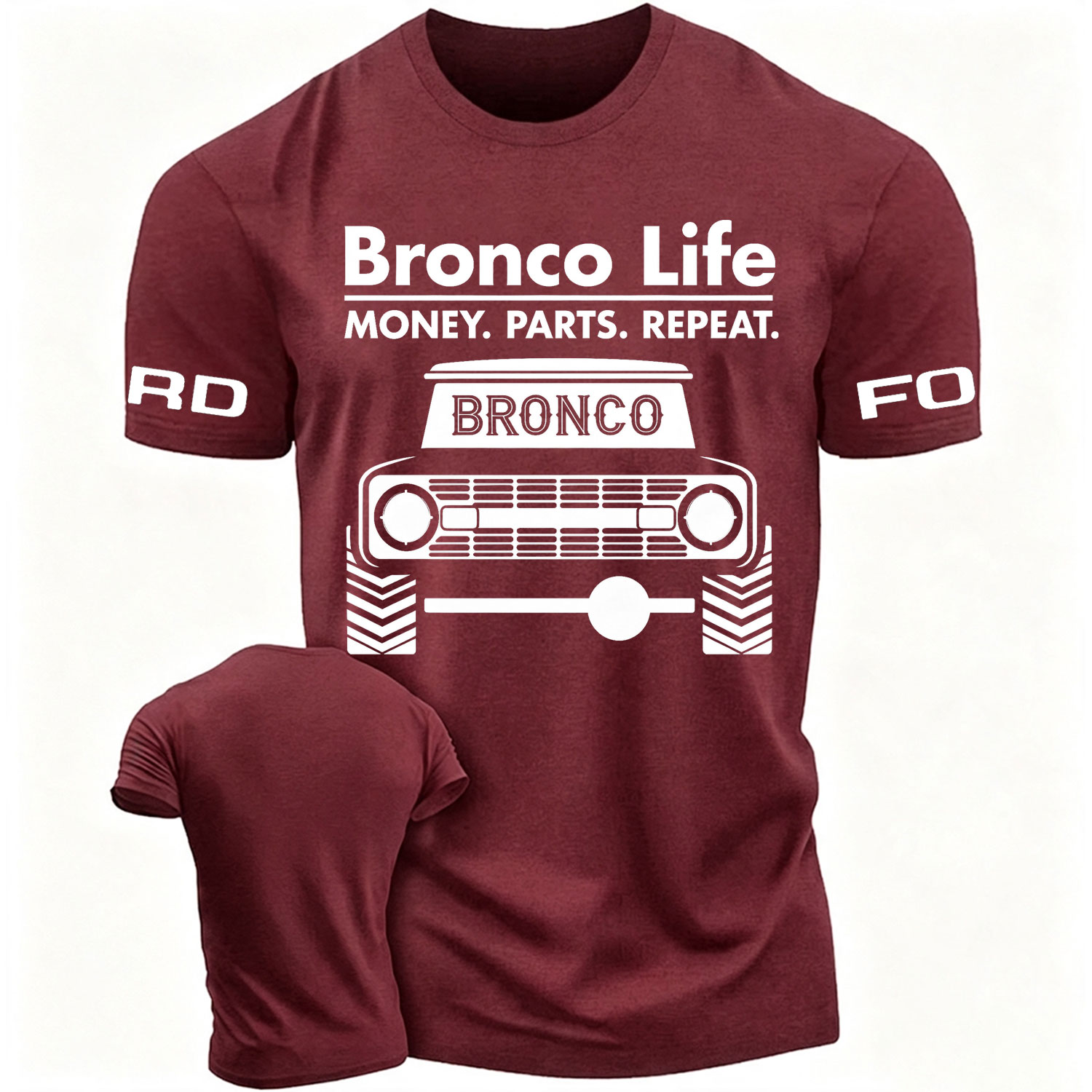 Bronco Life Vintage Truck Graphic Cotton T-shirt
