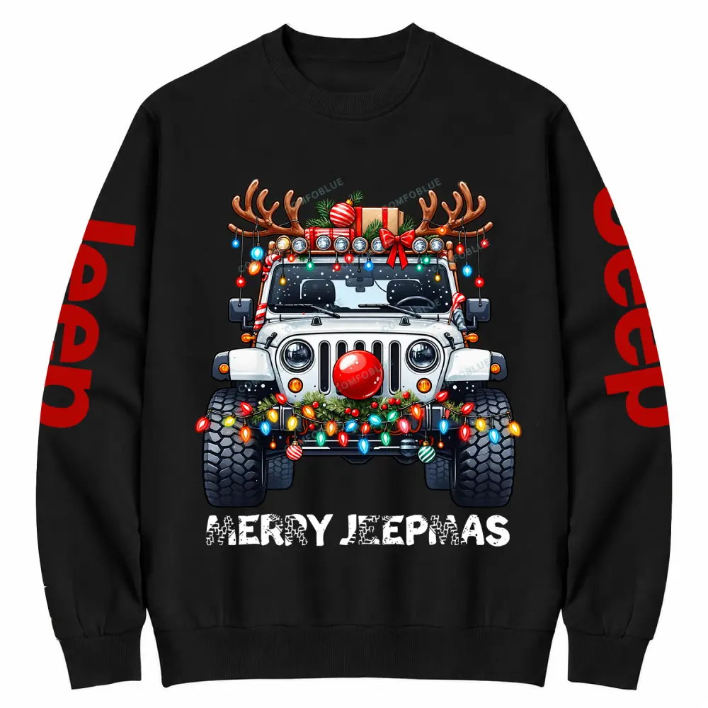 Merry Jpmas Christmas Reindeer Jp Cotton Sweatshirt