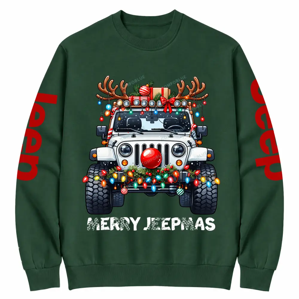 Merry Jpmas Christmas Reindeer Jp Cotton Sweatshirt