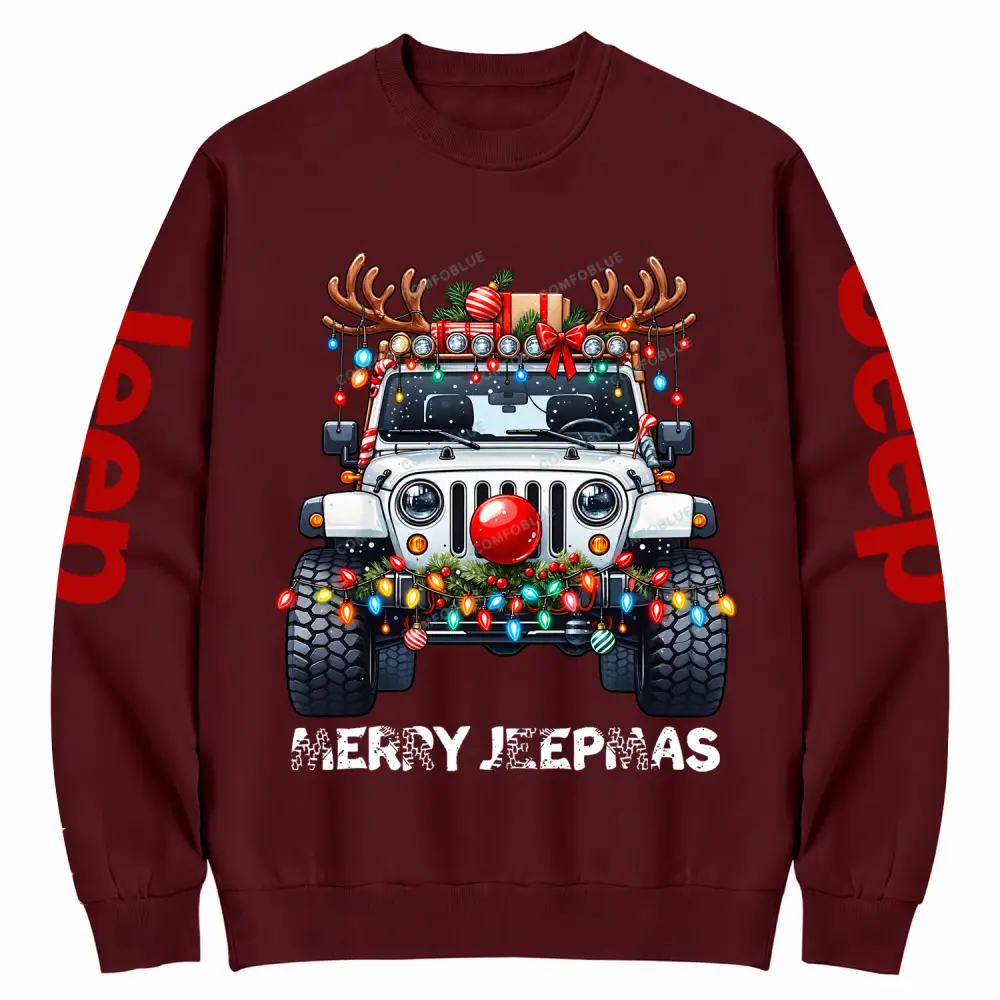 Merry Jpmas Christmas Reindeer Jp Cotton Sweatshirt
