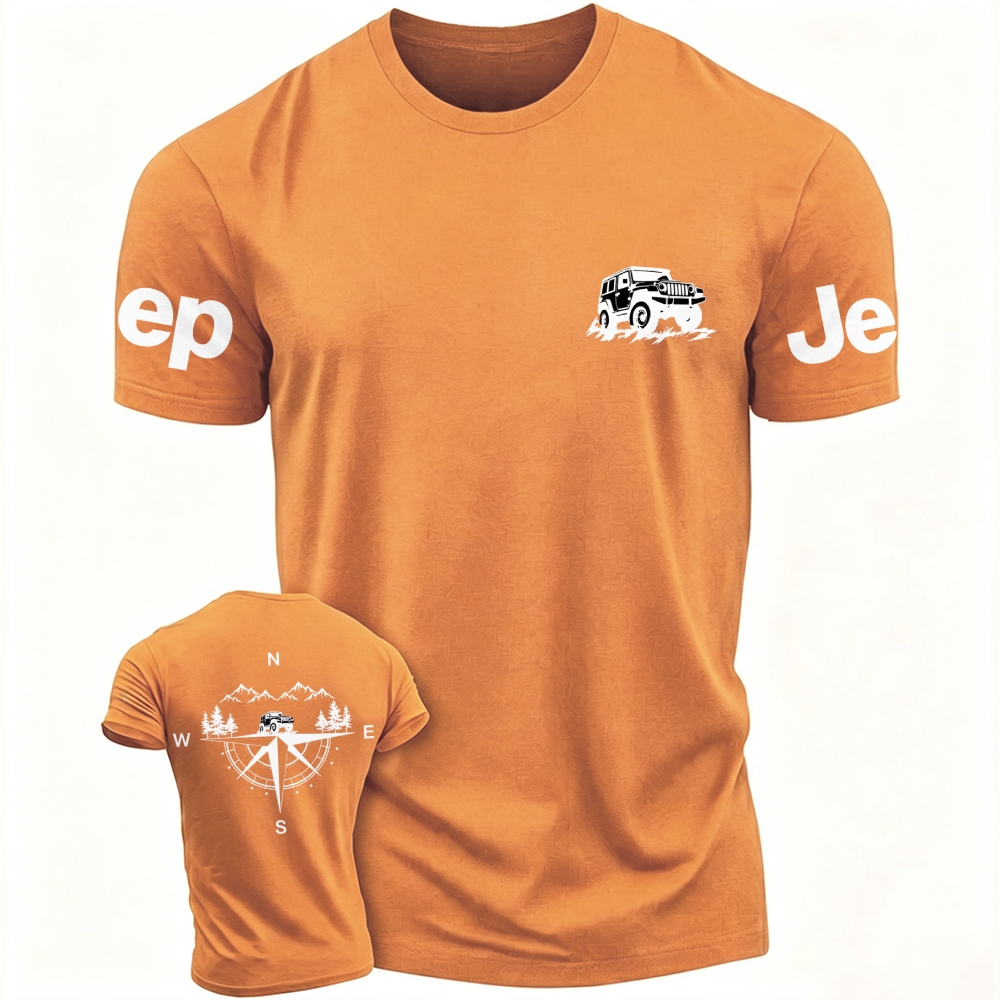 Compass Mountains And Trees Unisex Jp T-shirt