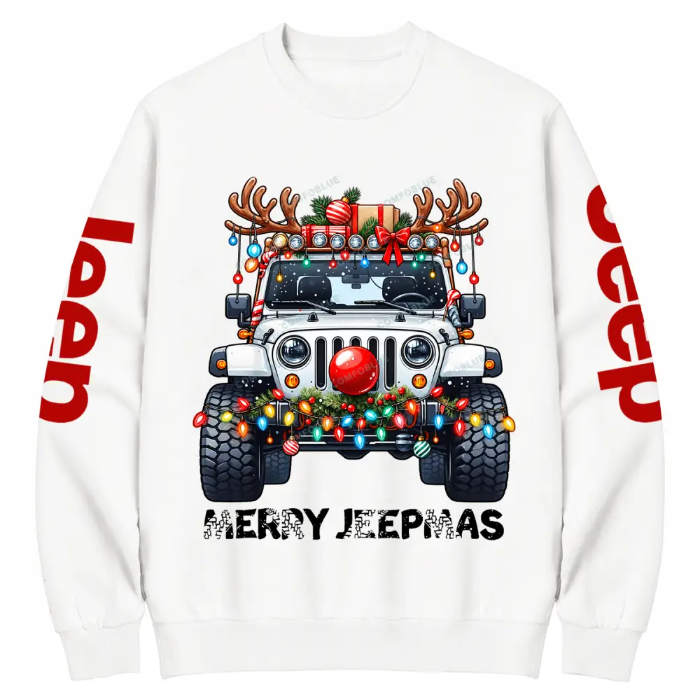 Merry Jpmas Christmas Reindeer Jp Cotton Sweatshirt