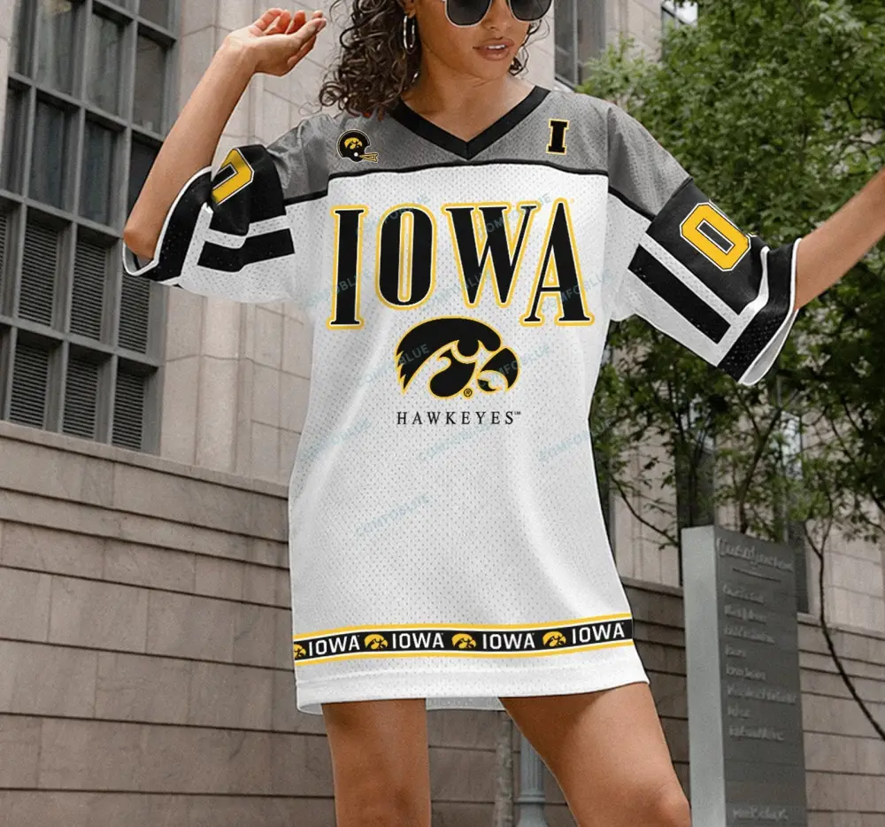 Iowa Hawkeyes V-Neck Fashion Jersey Dress