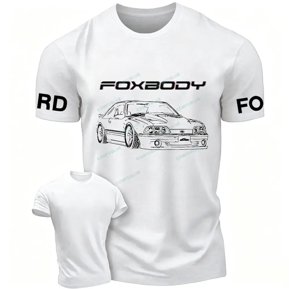 Third Gen Mustang Foxbody Fox Body Custom Line Art Unisex T-shirt
