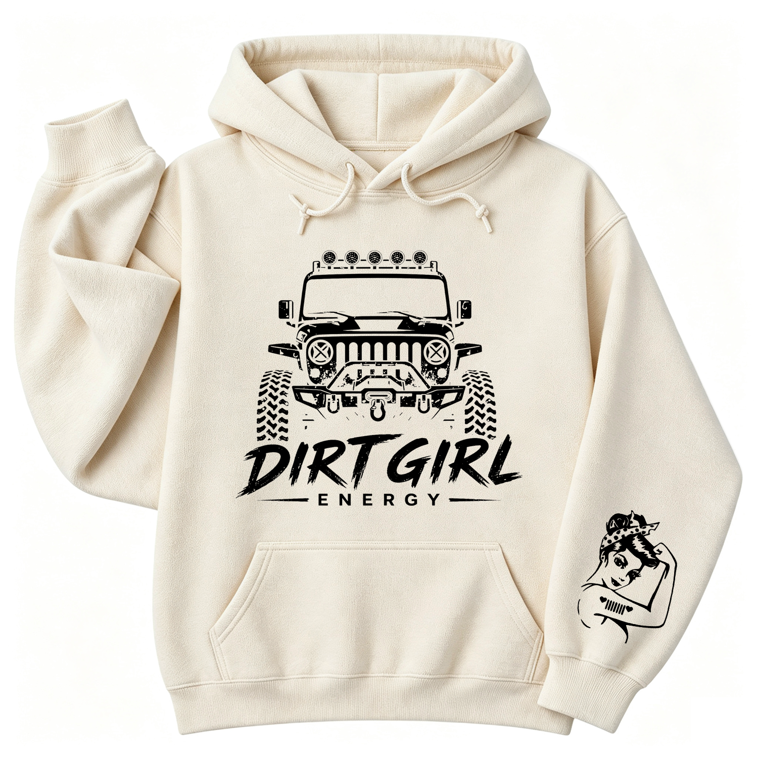 Dirt Girl Energy Jp Girl Unisex Casual Hoodie