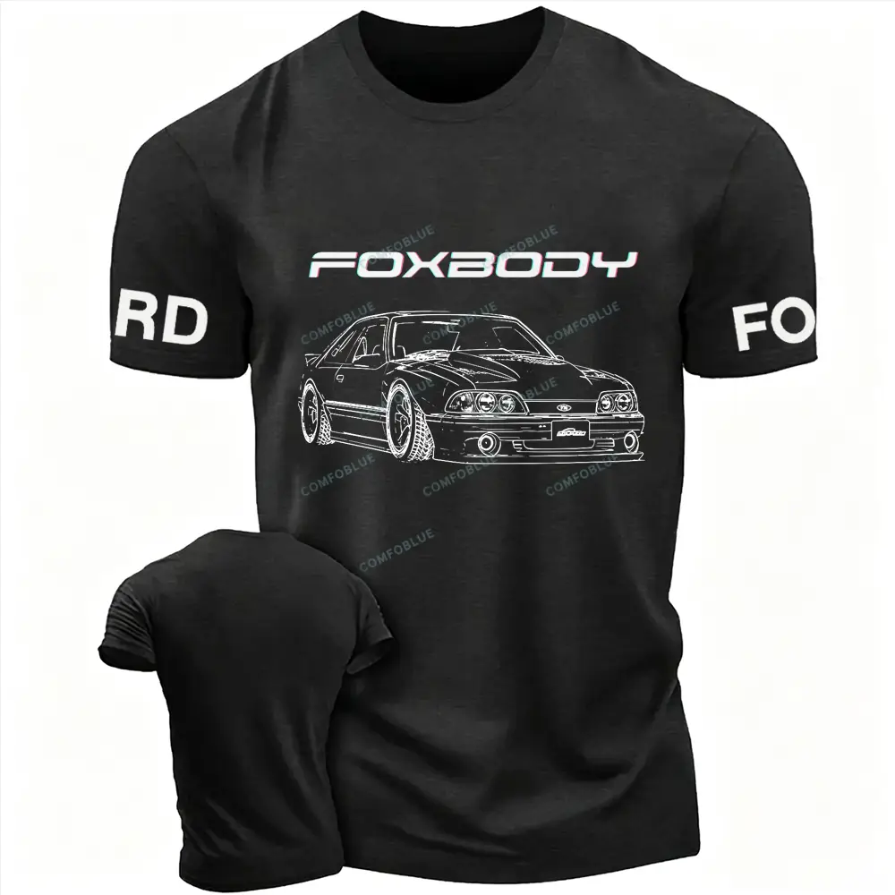 Third Gen Mustang Foxbody Fox Body Custom Line Art Unisex T-shirt