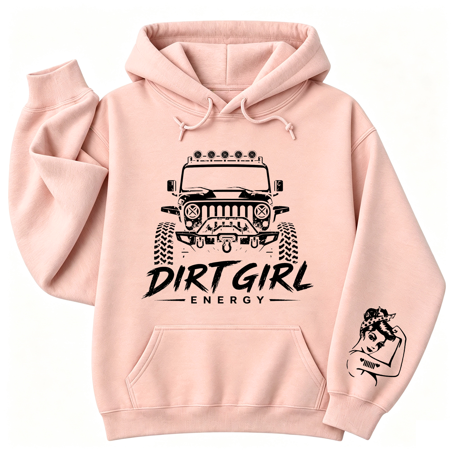 Dirt Girl Energy Jp Girl Unisex Casual Hoodie