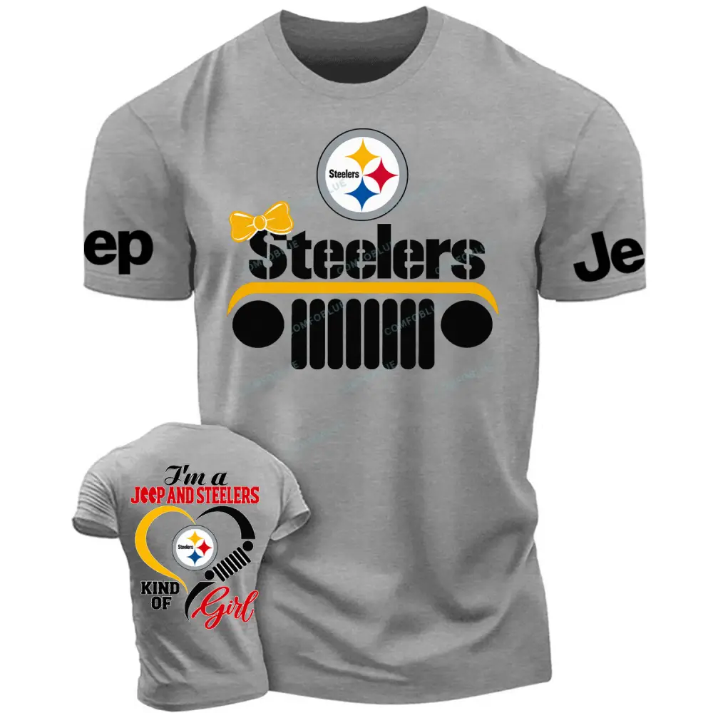 Pittsburgh Steelers I’m a Jp and Cowboys girl Cotton T-shirt Cotton T-shirt