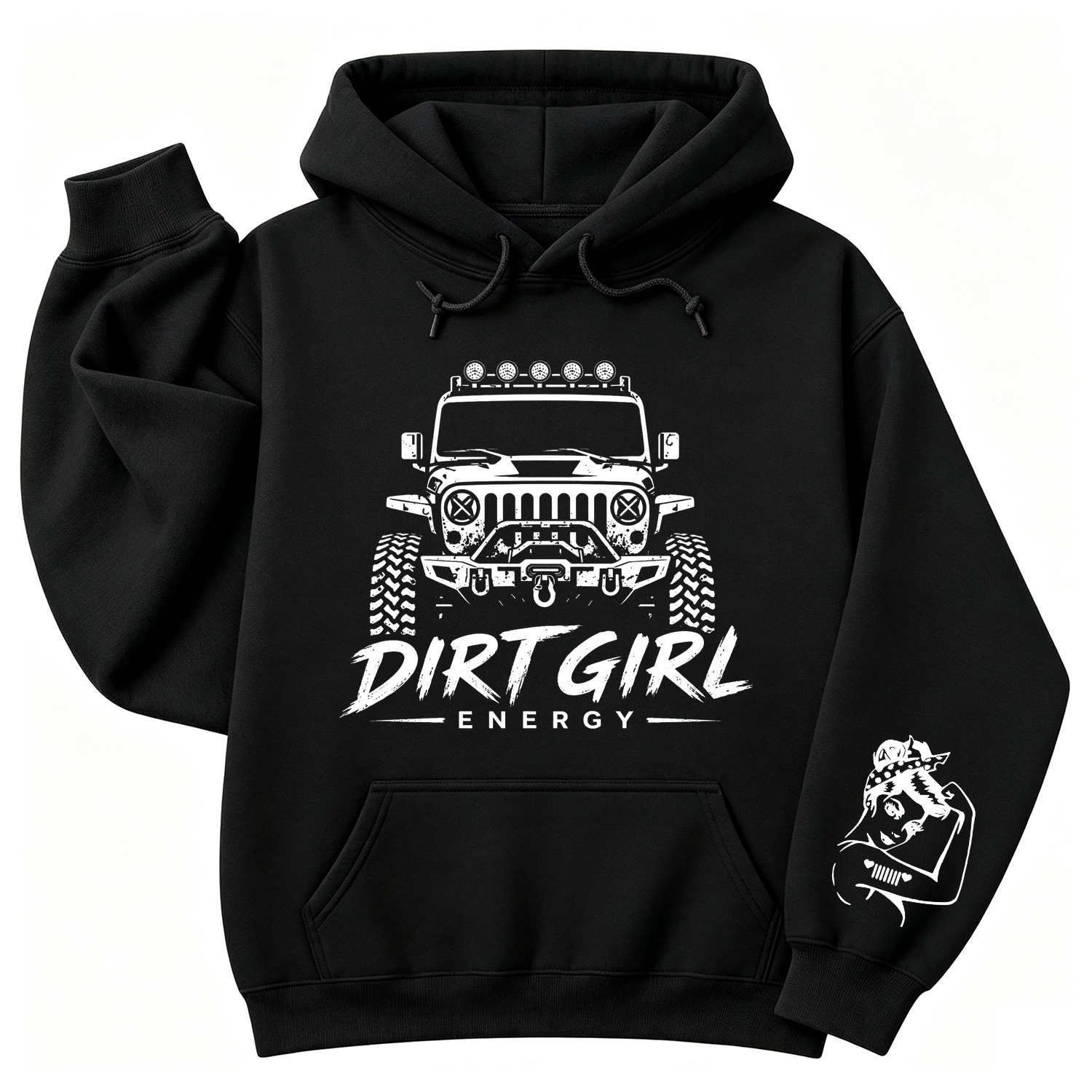 Dirt Girl Energy Jp Girl Unisex Casual Hoodie