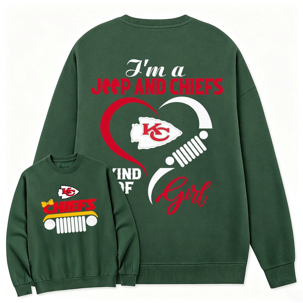Kansas City Chiefs I’m A Jp And Cowboys Girl Cotton Sweatshirt