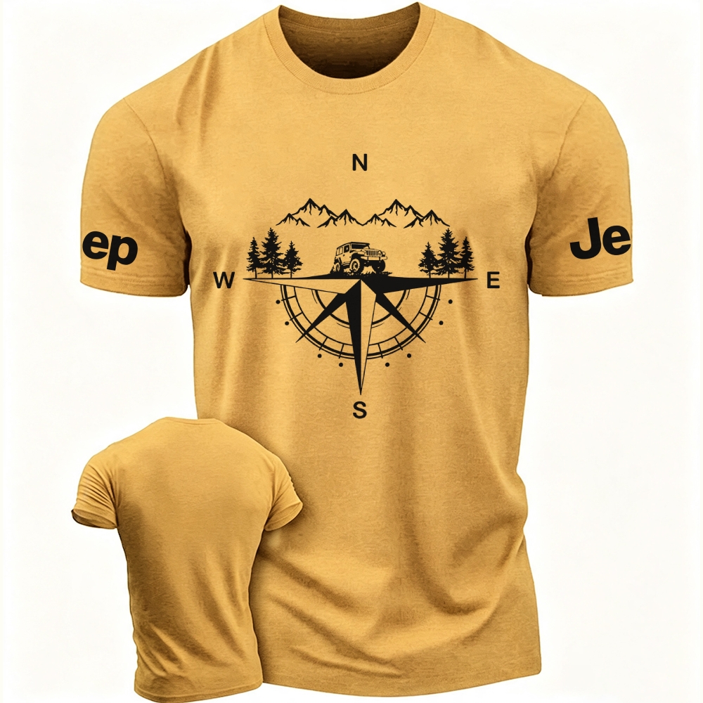 Compass Mountains And Trees Jp Unisex T-shirt