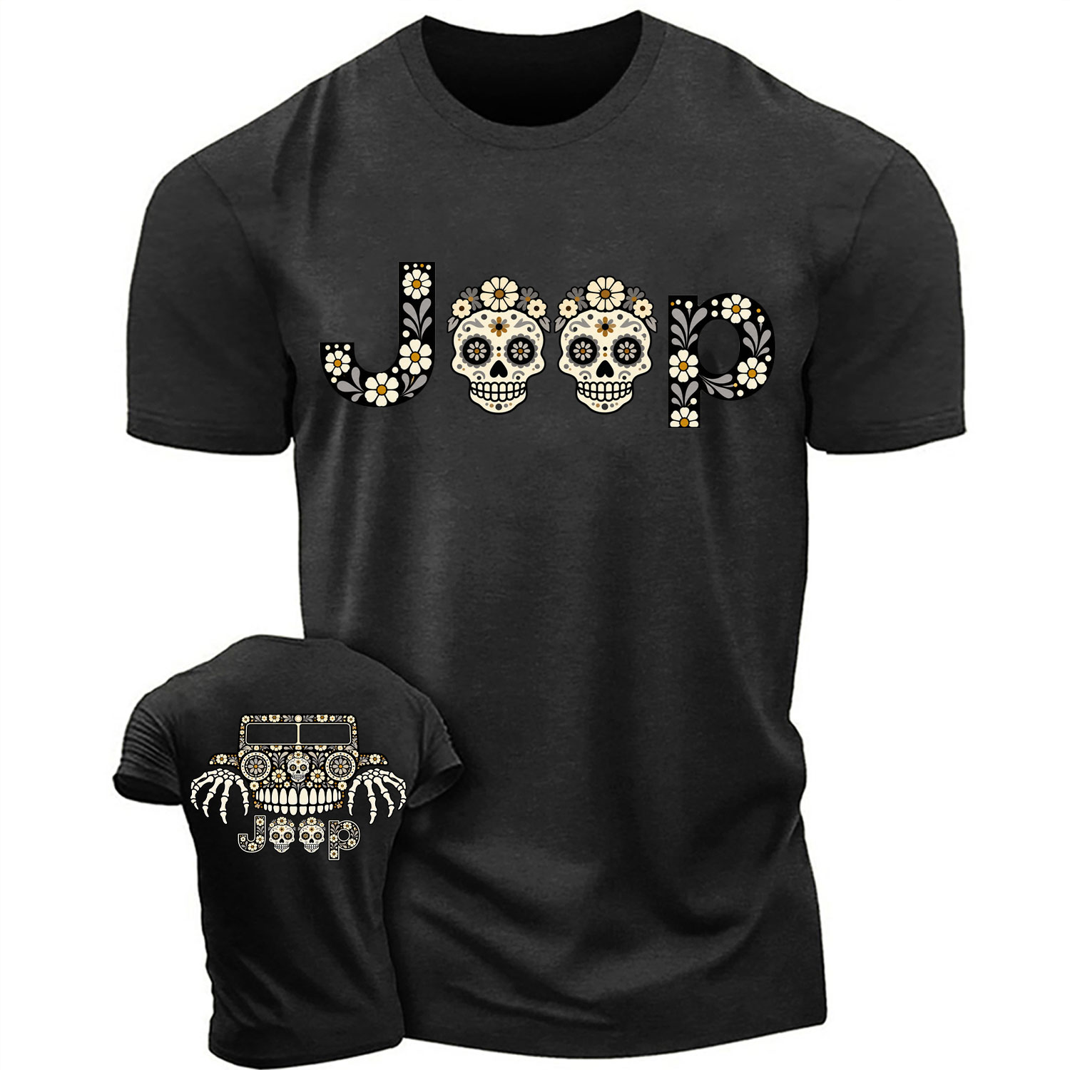 Floral Calavera Jp Cotton T-shirt