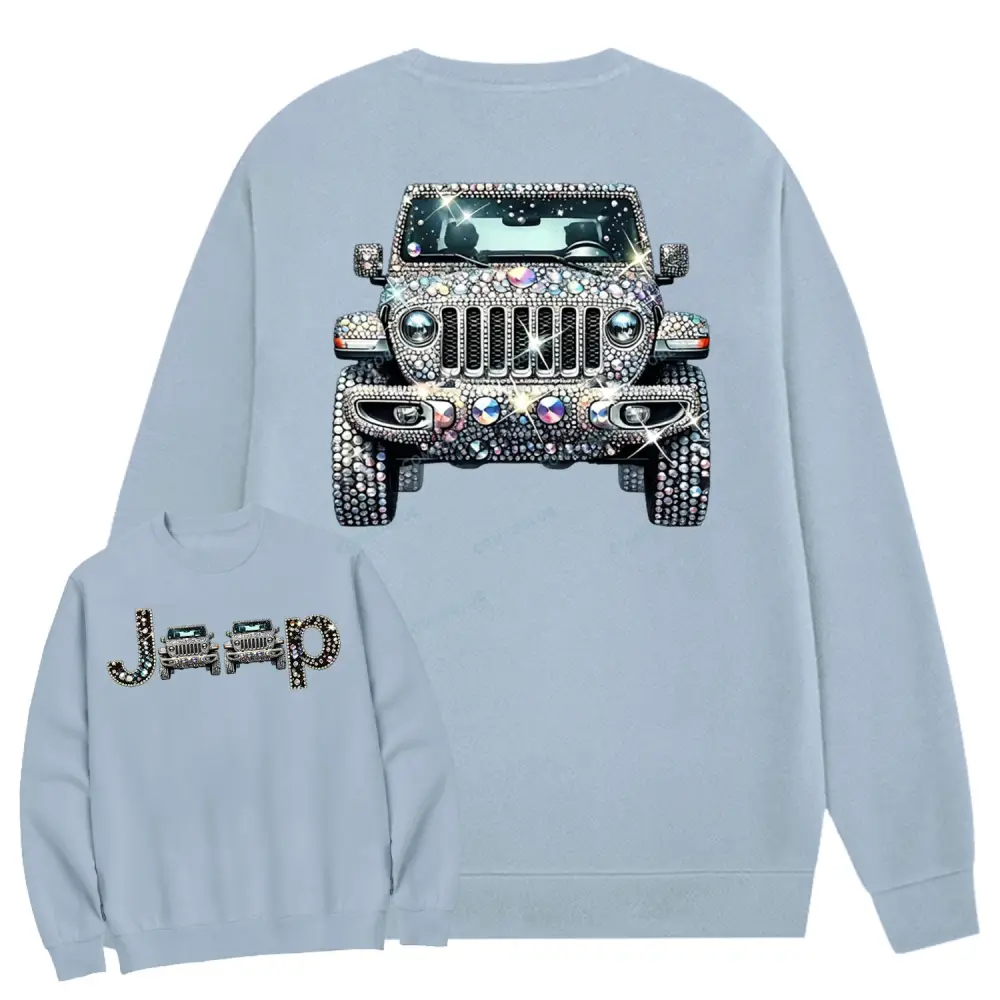Bling Sparkle Rhinestone Cotton Sweatshirt