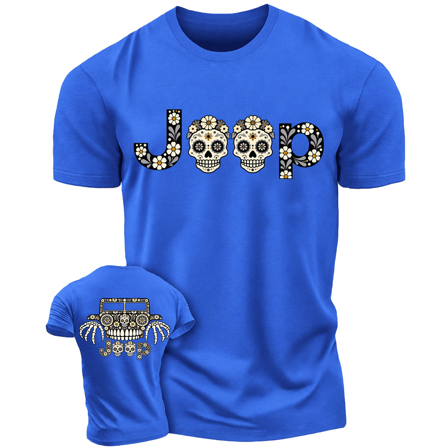 Floral Calavera Jp Cotton T-shirt