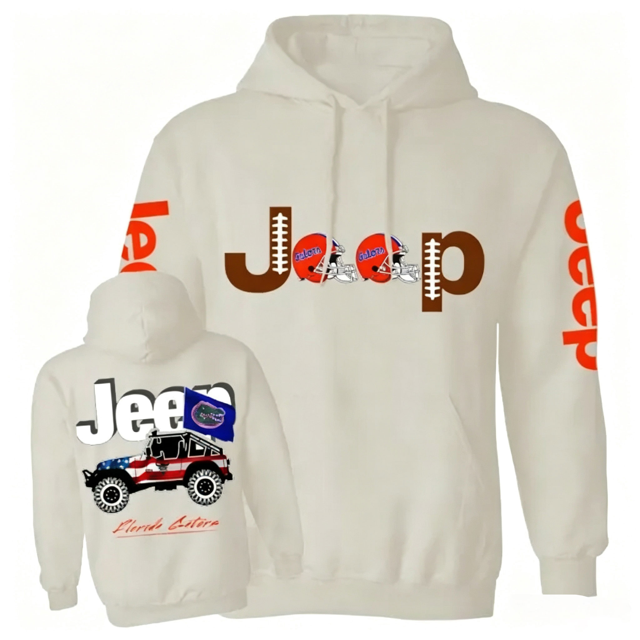 Jp Florida Football Flag Unisex Casual Hoodie