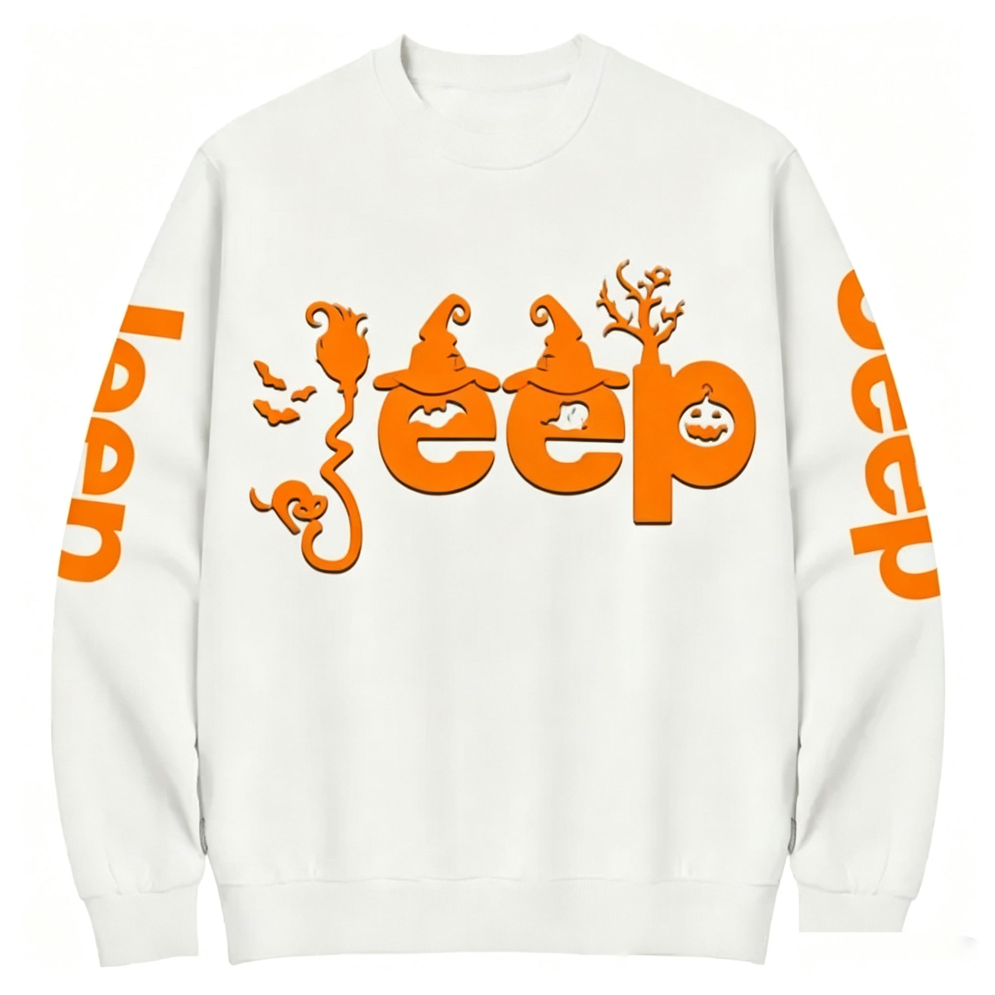 Halloween Elements Orange Jp Design Unisex Sweatshirt