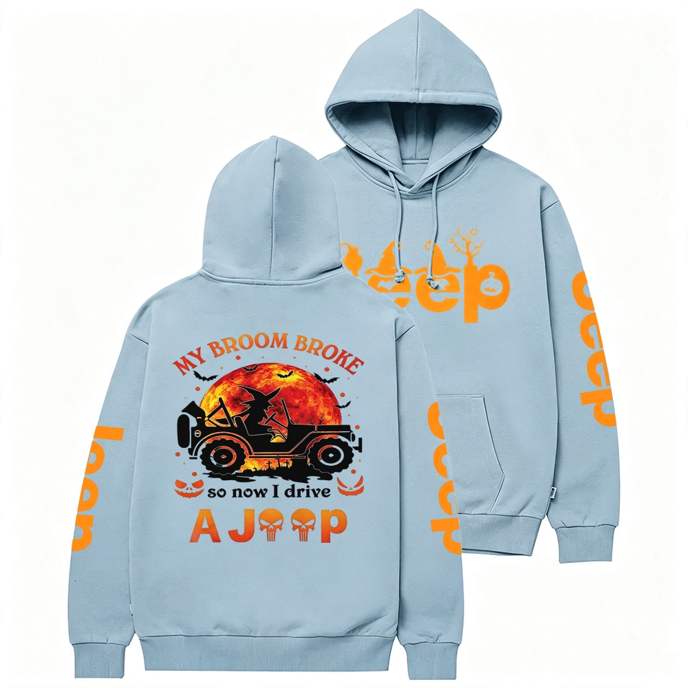Halloween My Broom Broke So Now I Drive A Car Jp Unisex Hoodie