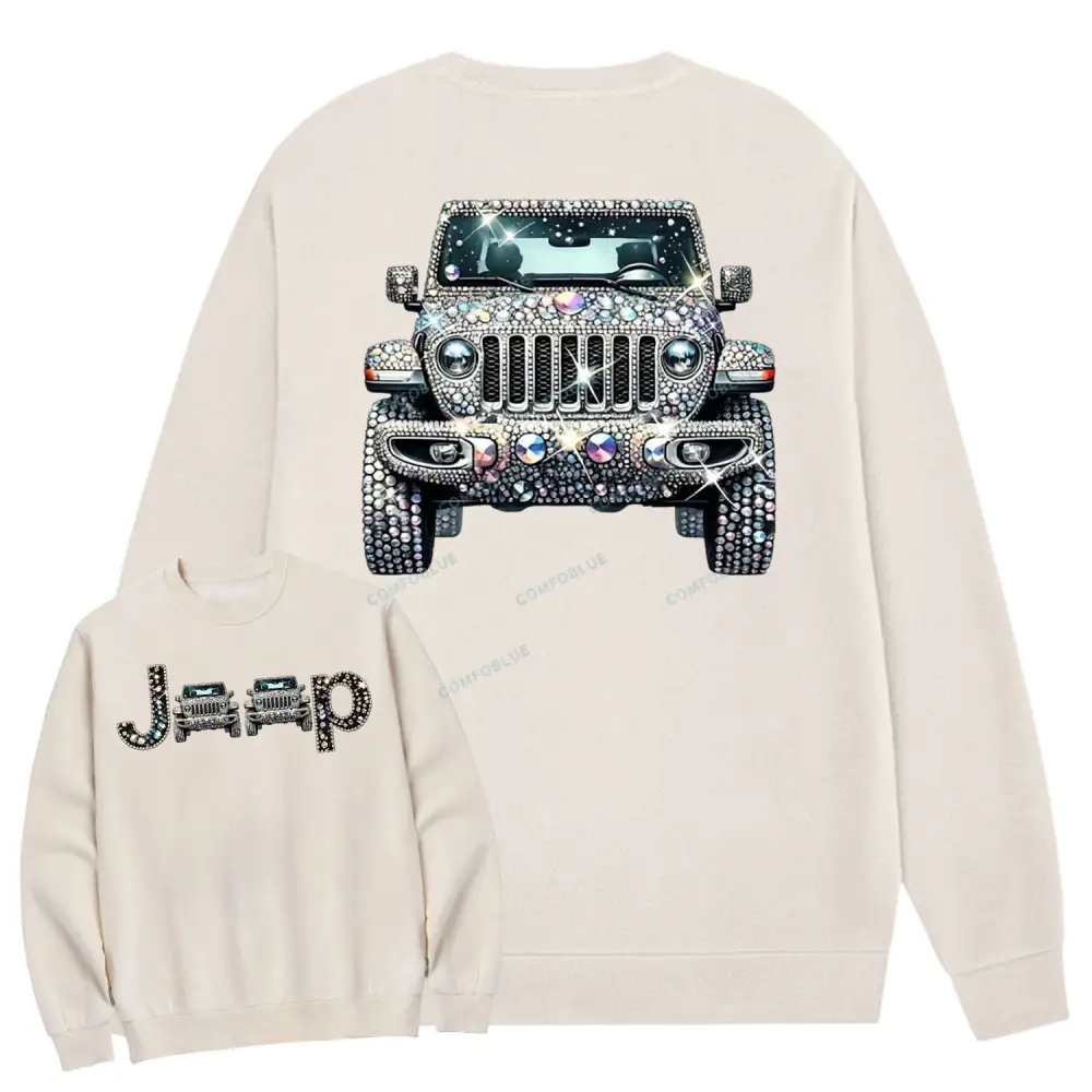 Bling Sparkle Rhinestone Cotton Sweatshirt