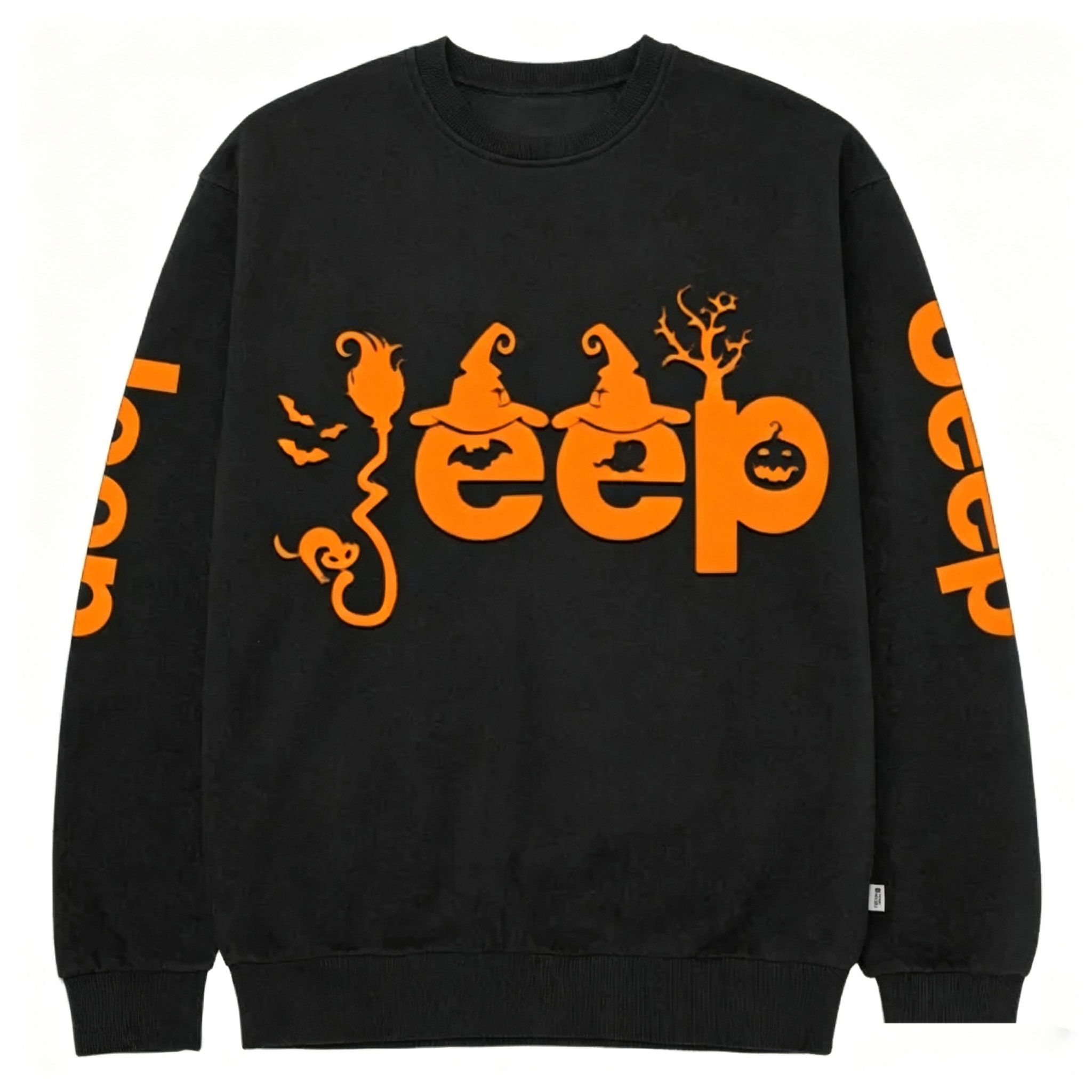 Halloween Elements Orange Jp Design Unisex Sweatshirt