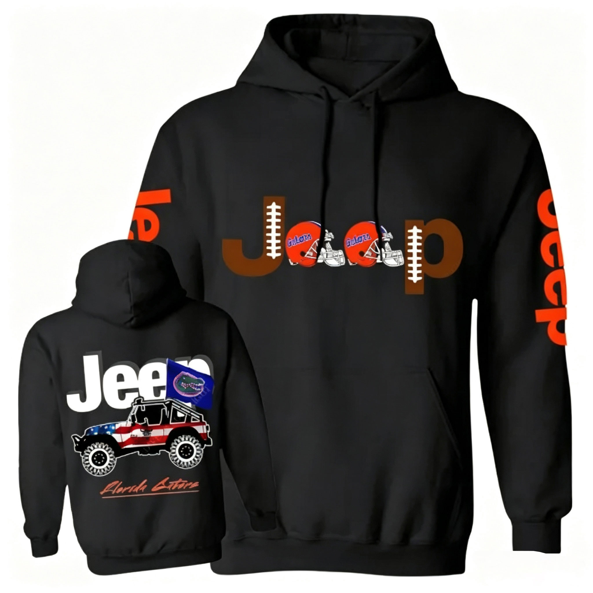 Jp Florida Football Flag Unisex Casual Hoodie