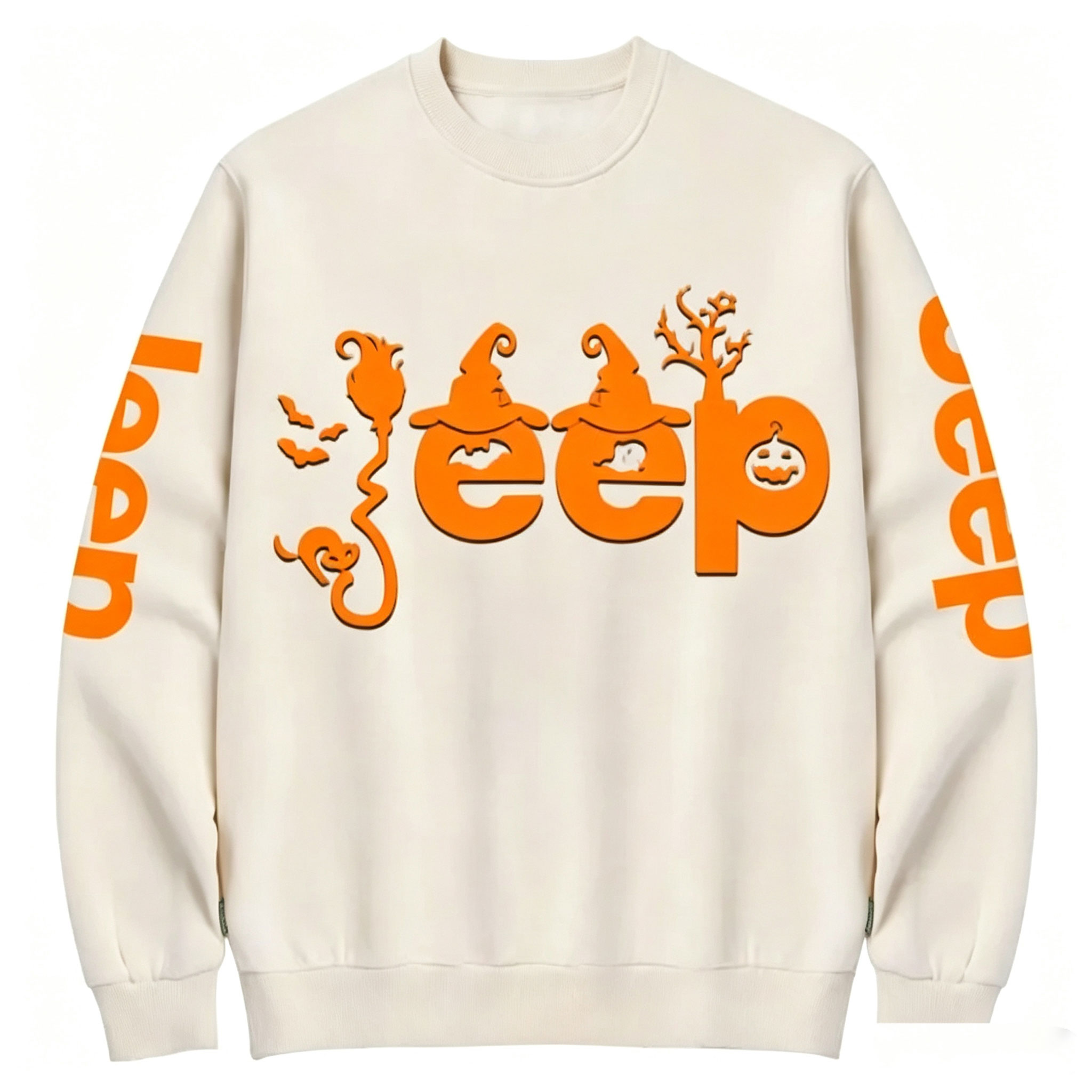 Halloween Elements Orange Jp Design Unisex Sweatshirt