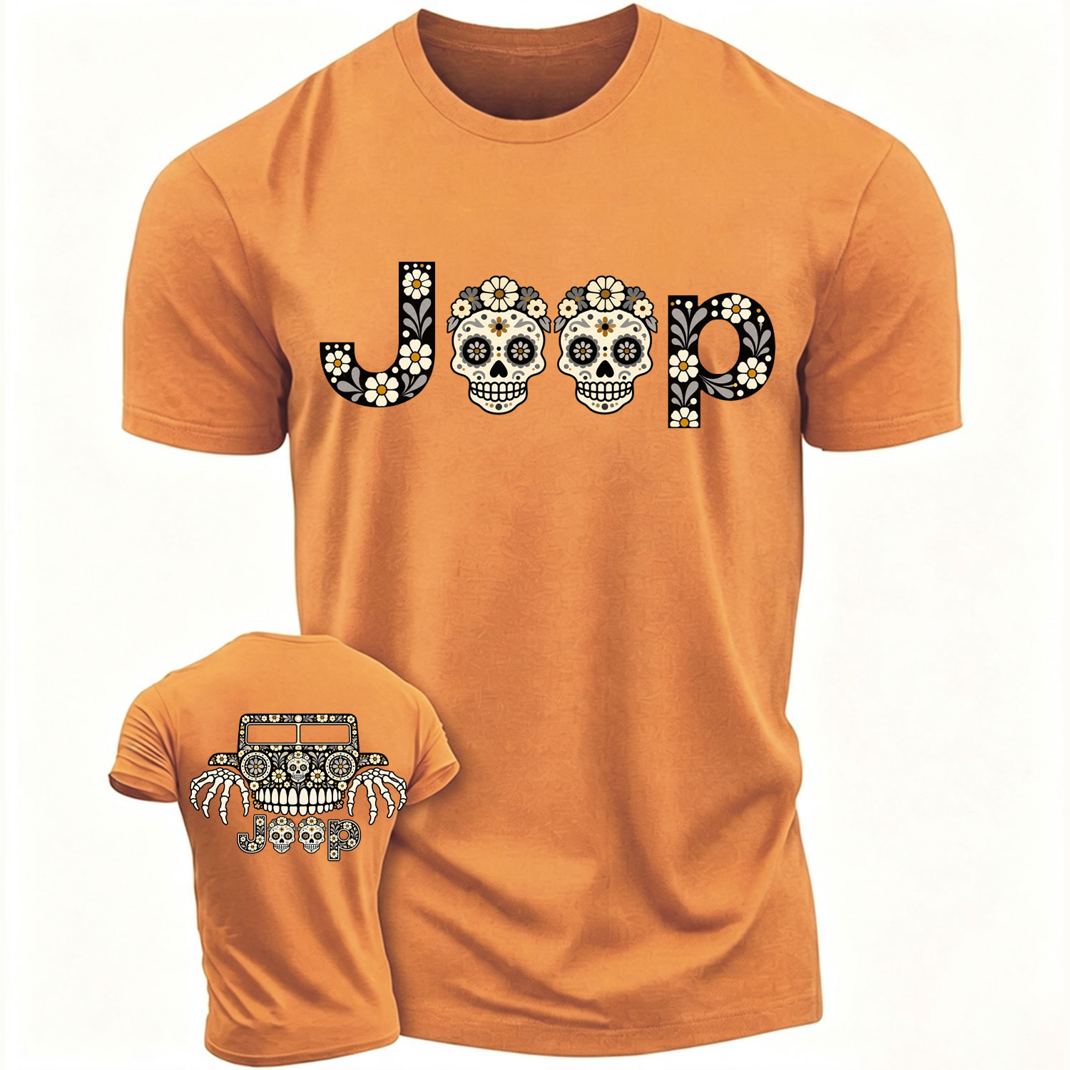 Floral Calavera Jp Cotton T-shirt