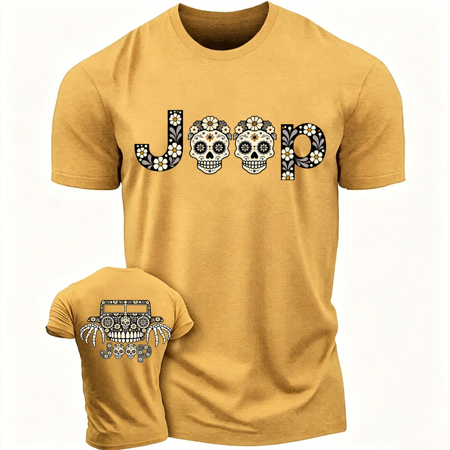 Floral Calavera Jp Cotton T-shirt