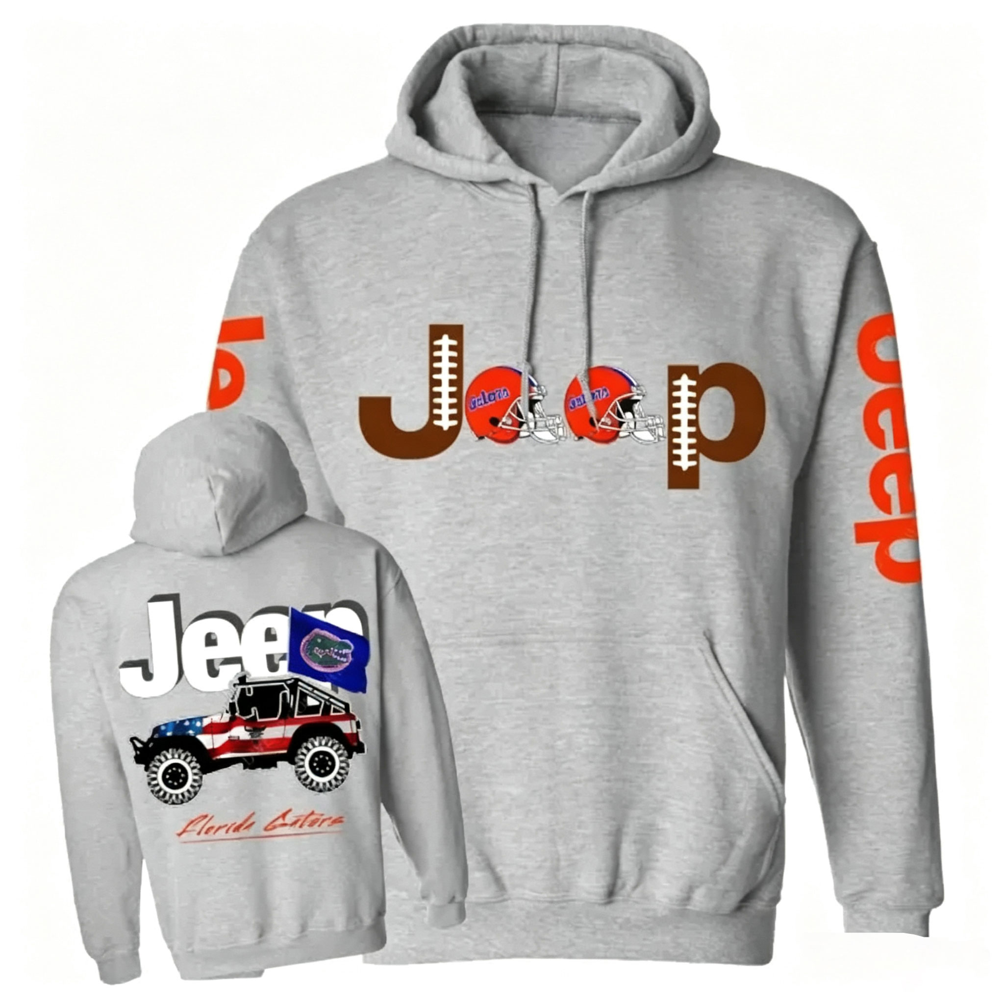 Jp Florida Football Flag Unisex Casual Hoodie