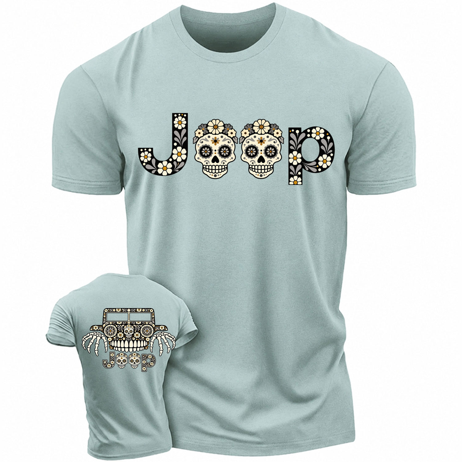 Floral Calavera Jp Cotton T-shirt