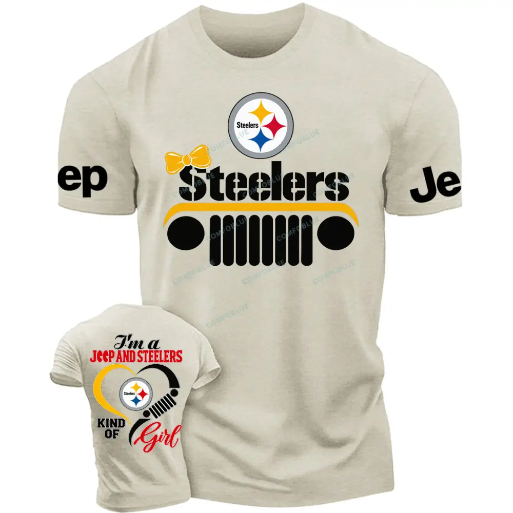 Pittsburgh Steelers I’m a Jp and Cowboys girl Cotton T-shirt Cotton T-shirt