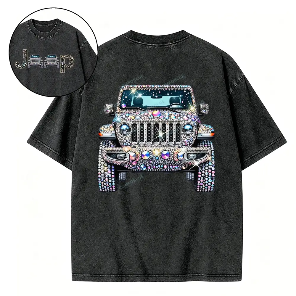 Bling Sparkle Rhinestone Washed Tshirt